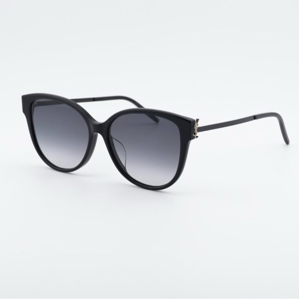 Authentic Saint Laurent sunglasses in black frame.